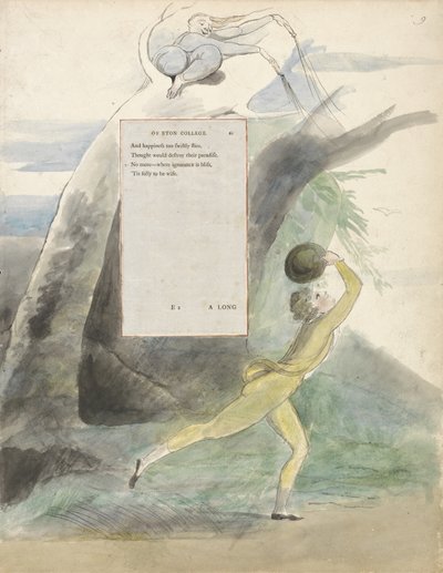 Ode on a Distant Prospect of Eton College, design 21 for The Poems of Thomas Gray, 1797-98 by William Blake